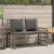 Kerti pad 2 -Seater 116 x 55 x 82 cm Acél és poli rattan