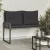 Kerti pad 2 -Seater 4 db 110 x 59 x 82 cm polirattan