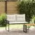 vidaXL Kerti pad párnával Fekete és krémfehér 118 x 55 x 82 cm