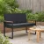 vidaXL Kerti pad párnával Fekete 107 x 61 x 80 cm polirattan