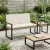 Kerti pad 2 -Seater 107 x 61 x 80 cm polirattan Négyszögletes