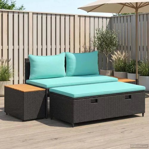 Kültéri kanapé szett 4 -Seater 4 db 55 x 30 x 39 cm