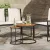 vidaXL Kávasztal Szett 2 pcs Természetes és Fekete 55 x 55 x 45 cm