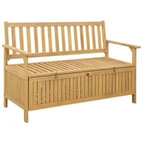   Tárolópad 2 -Seater 120 x 63 x 84 cm Tömör Akácia Négyszögletes