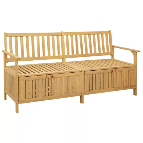 Tárolópad 2 -Seater 170 x 63 x 84 cm Tömör Akácia Négyszögletes