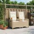 vidaXL Dönthető pad asztallal Beige és Krémszínű 126 x 65 x 112 cm
