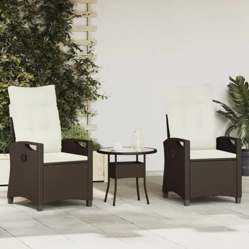 vidaXL Kerti Szék 2 pcs Barna és Krém 56 x 60 x 112 cm