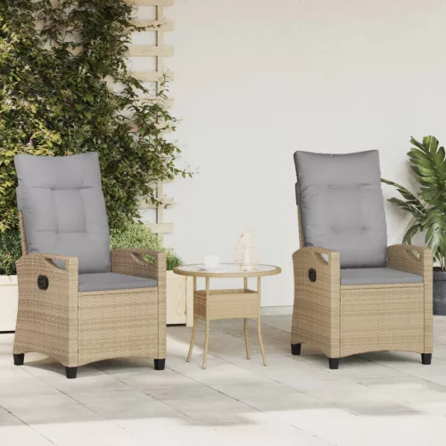 vidaXL Kerti Szék 2 pcs Beige és Világosszürke 56 x 60 x 112 cm