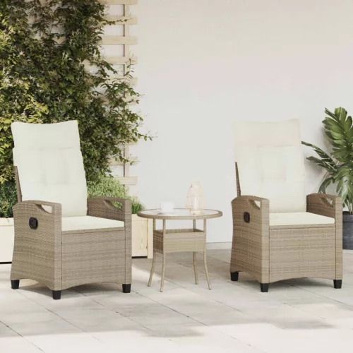vidaXL Kerti Szék 2 pcs Beige és krém 56 x 60 x 112 cm