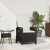 vidaXL Fekvő Kerti Szék Fekete és Krém 56 x 60 x 112 cm polirattan
