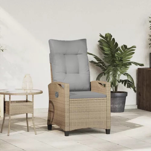 vidaXL Fekvő Kerti Szék Beige és Világosszürke 56 x 60 x 112 cm