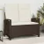 vidaXL Kerti pad Barna és Krém 105 x 60 x 112 cm Acél és poliészter