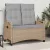 Kerti pad párnával Beige és Világosszürke 105 x 60 x 112 cm