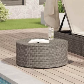 Kültéri dohányzóasztal Szürke Ø 68 x 30 cm polirattan