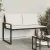 Pad párnával Fekete és krémfehér 115 x 65 x 72 cm Rattan