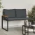 Pad párnával Szürke és sötétszürke 115 x 65 x 72 cm Rattan