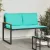 Pad párnával Fekete és Türkiz 115 x 65 x 72 cm Rattan
