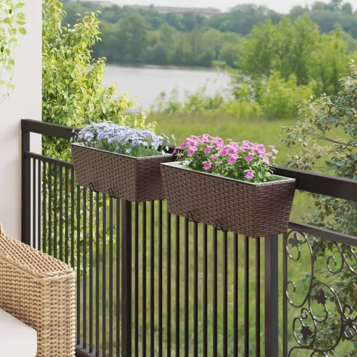 vidaXL Erkély 2 pcs 50 x 17 x 17 cm Fém