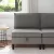 Középső Sofa tárolóval Sötétszürke 70 x 70 x 82 cm Bársony