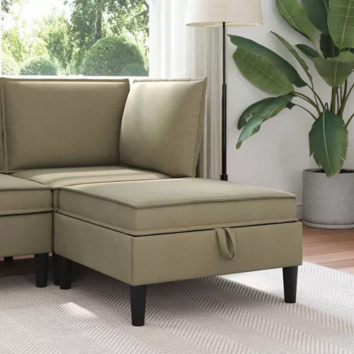 Tárolós Fotózsámoly Khaki 70 x 70 x 40 cm Bársony