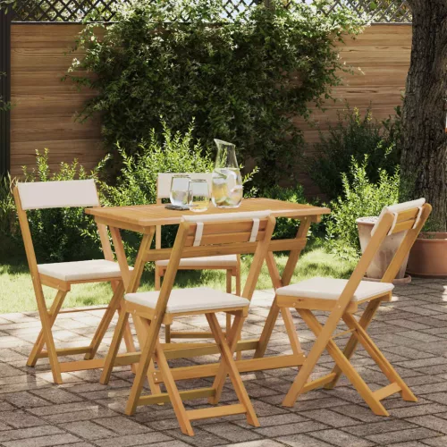 vidaXL Kültéri bistro székek 4 pcs Krémfehér 40 x 53 x 80 cm