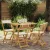 vidaXL Kültéri bistro székek 4 pcs Krémfehér 40 x 53 x 80 cm