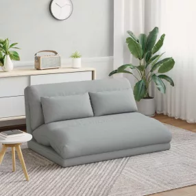 vidaXL Padló szék Világosszürke 110 x 82 x 55 cm szövet