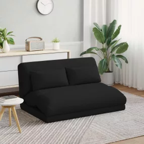 vidaXL Padló szék Fekete 110 x 82 x 55 cm szövet