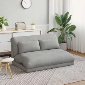   vidaXL Padló szék Világosszürke 110 x 82 x 55 cm Bársony