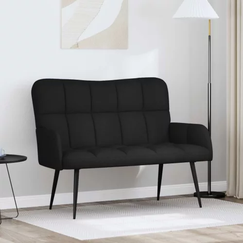 Kétüléses Kanapé Fekete 115 x 61 x 87 cm Szövet