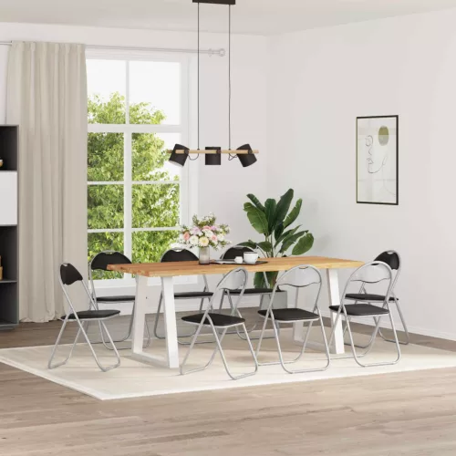 vidaXL Összecsukható szék 8 pcs Fekete és Szürke 48 x 43,5 x 81 cm