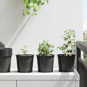 Virág Cserép 200 pcs Fekete Ø 15 x 13 cm Műanyag
