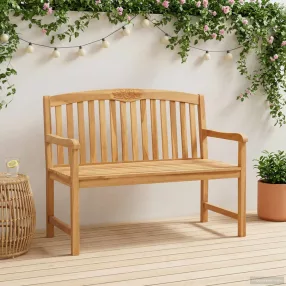   Kézműves Rózsabank 114 x 60,5 x 95 cm Tömör Teakfa Természetes