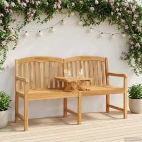   Kézműves Rózsabank 150,5 x 60 x 95 cm Tömör Teakfa Természetes