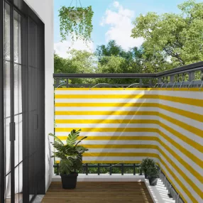   vidaXL Erkély Szúnyogháló Sárga és Fehér 110 x 800 cm Oxford Szövet