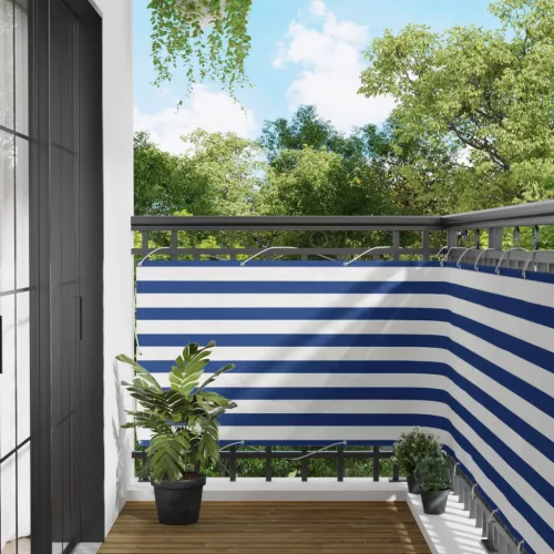vidaXL Erkély Szúnyogháló Kék és Fehér 100 x 400 cm Oxford Szövet