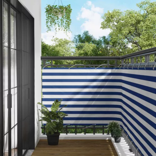 vidaXL Erkély Szúnyogháló Kék és Fehér 110 x 700 cm Oxford Szövet