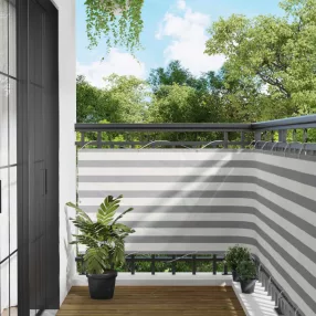   vidaXL Erkély Szúnyogháló Világosszürke és fehér 100 x 500 cm