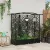 vidaXL Magasított Ágy Trellis-szel és Tetővel Fekete 163 x 40 x 126 cm