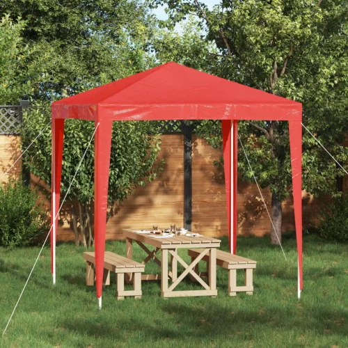 vidaXL Partysátor 200 x 200 x 240 cm Piros PE és acél