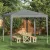 vidaXL Partysátor 250 x 250 x 240 cm Világosszürke PE és acél