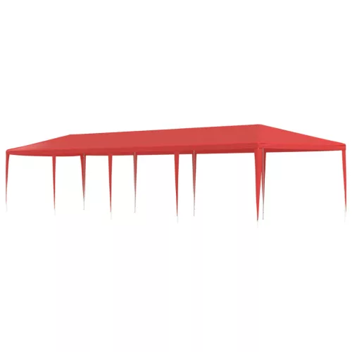 vidaXL Partysátor Piros 1200 x 300 x 255 cm PE és acél