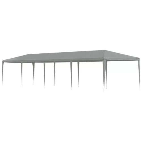 vidaXL Partysátor Világosszürke 1200 x 300 x 255 cm PE és acél