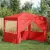 vidaXL Partysátor Piros 250 x 250 x 240 cm PE és acél