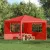 vidaXL Parti sátor oldalfal 2 pcs 300 x 195 cm Piros PE és acél