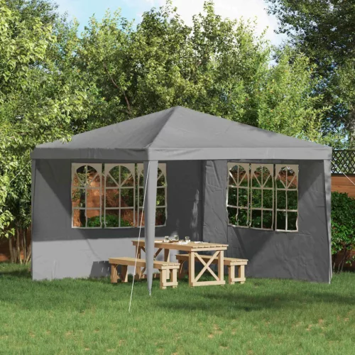 vidaXL Parti sátor oldalfal 2 pcs 300 x 195 cm Világosszürke