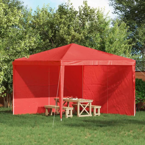 vidaXL Parti sátor oldalfal 2 pcs Piros 300 x 195 cm PE és acél