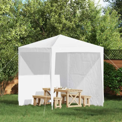 vidaXL Parti sátor oldalfal 2 pcs Fehér 200 x 195 cm PE és acél
