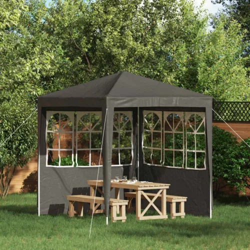vidaXL Parti sátor oldalfal 2 pcs 200 x 195 cm Antracitszürke