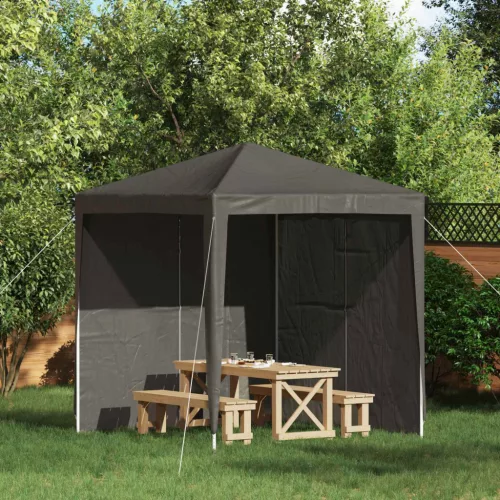 vidaXL Parti sátor oldalfal 2 pcs Antracitszürke 200 x 195 cm